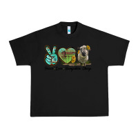 Black Peace Love Hampshire Sheep Urban Heavy Tee - LillyAllenDesigns