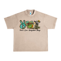 French Oak Peace Love Hampshire Sheep Urban Heavy Tee - LillyAllenDesigns