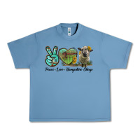 Pebble Blue Peace Love Hampshire Sheep Urban Heavy Tee - LillyAllenDesigns