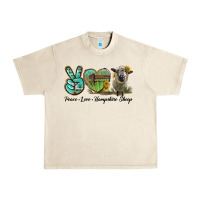 Sandshell Peace Love Hampshire Sheep Urban Heavy Tee - LillyAllenDesigns