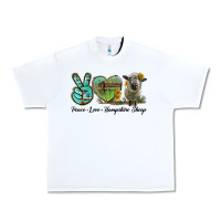 White Peace Love Hampshire Sheep Urban Heavy Tee - LillyAllenDesigns