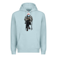 Blue Mist bernie sitting in the cold with mittens meme Premium Hoodie - artisFamous