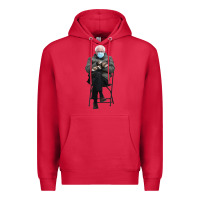 Cardinal bernie sitting in the cold with mittens meme Premium Hoodie - artisFamous