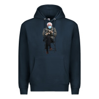 Navy bernie sitting in the cold with mittens meme Premium Hoodie - artisFamous