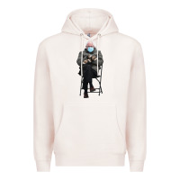 Pale Pink bernie sitting in the cold with mittens meme Premium Hoodie - artisFamous