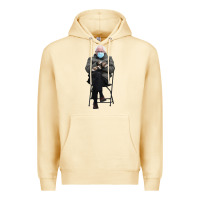 Pina Colada bernie sitting in the cold with mittens meme Premium Hoodie - artisFamous