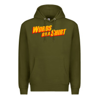 Army Green words on a shirt Premium Hoodie - artisFamous