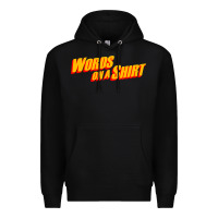 Black words on a shirt Premium Hoodie - artisFamous