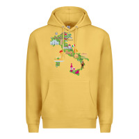 Antique Gold Italy map Premium Hoodie - artisFamous