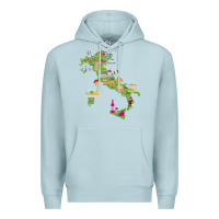 Blue Mist Italy map Premium Hoodie - artisFamous