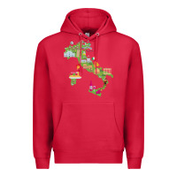 Cardinal Italy map Premium Hoodie - artisFamous