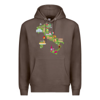Coffee Italy map Premium Hoodie - artisFamous