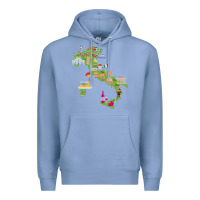 Colony Blue Italy map Premium Hoodie - artisFamous