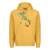 Mustard Italy map Premium Hoodie - artisFamous