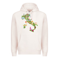 Pale Pink Italy map Premium Hoodie - artisFamous
