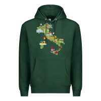 Sports Green Italy map Premium Hoodie - artisFamous