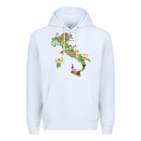 White Italy map Premium Hoodie - artisFamous