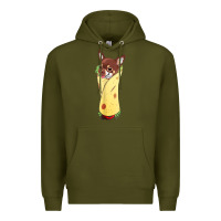 Army Green funny chihuahua dog burrito food tee Premium Hoodie - artisFamous