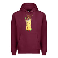 Burgundy funny chihuahua dog burrito food tee Premium Hoodie - artisFamous