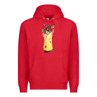 Red funny chihuahua dog burrito food tee Premium Hoodie - artisFamous