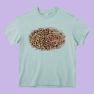 Leopard Pattern Heavy Core Tee Designed By Ranaportraitstore