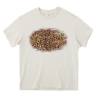 Cream Leopard Pattern Heavy Core Tee - RanaPortraitStore