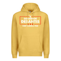 Antique Gold desantis governor keep florida free Premium Hoodie - artisFamous