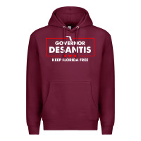 Burgundy desantis governor keep florida free Premium Hoodie - artisFamous