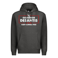 Charcoal Heather desantis governor keep florida free Premium Hoodie - artisFamous