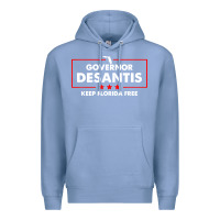 Colony Blue desantis governor keep florida free Premium Hoodie - artisFamous
