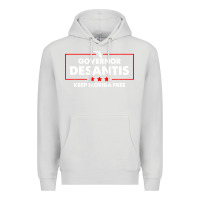 Dove Grey desantis governor keep florida free Premium Hoodie - artisFamous