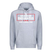 Heather Grey desantis governor keep florida free Premium Hoodie - artisFamous