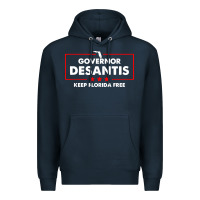 Navy desantis governor keep florida free Premium Hoodie - artisFamous
