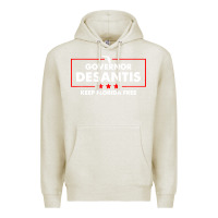 Oatmeal Heather desantis governor keep florida free Premium Hoodie - artisFamous
