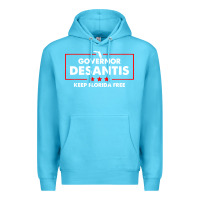 Ocean Blue desantis governor keep florida free Premium Hoodie - artisFamous