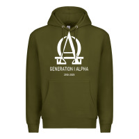 Army Green generation alpha Premium Hoodie - artisFamous