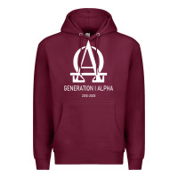 Burgundy generation alpha Premium Hoodie - artisFamous