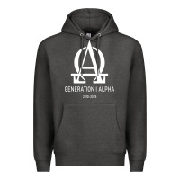 Charcoal Heather generation alpha Premium Hoodie - artisFamous