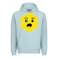 Blue Mist surprised expression lego head Premium Hoodie - artisFamous