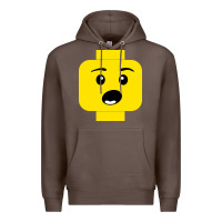 Coffee surprised expression lego head Premium Hoodie - artisFamous