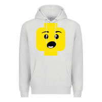 Dove Grey surprised expression lego head Premium Hoodie - artisFamous