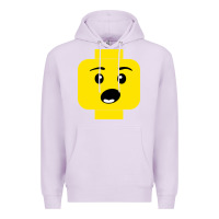 Lilac surprised expression lego head Premium Hoodie - artisFamous