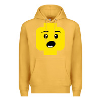 Mustard surprised expression lego head Premium Hoodie - artisFamous
