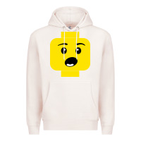 Pale Pink surprised expression lego head Premium Hoodie - artisFamous