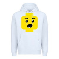 White surprised expression lego head Premium Hoodie - artisFamous