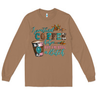 Toasted Coconut i pretend coffee helps but i'm still a bitch Long Sleeve Tee - Artiststas