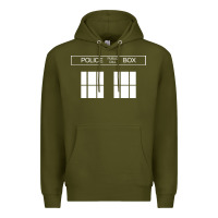 Army Green the blue box t shirt doctor doc dalek bbc bow tie tv tenth eleventh wh Premium Hoodie - artisFamous