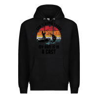 Black dad fishing Premium Hoodie - artisFamous
