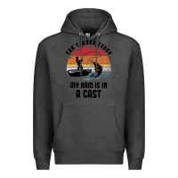 Charcoal Heather dad fishing Premium Hoodie - artisFamous