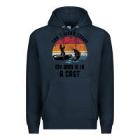 Navy dad fishing Premium Hoodie - artisFamous